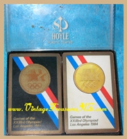 Image for Olympics Playing Cards “Games of the XXIIIrd Olympiad Los Angeles 1984” Vintage 1980 Double Decks Set Commemorative Playing Cards in Hoyle Plastic Case <b><span style='color:red'> *****FIRST CLASS SHIPPING INCLUDED – DOMESTIC ORDERS ONLY!***** </span></b><span style='color:purple'>